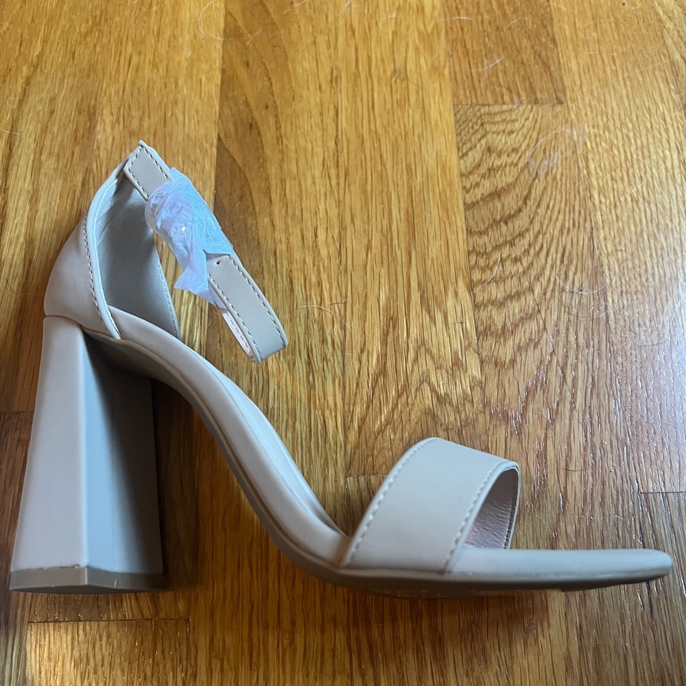 Nude Heeled Sandal NIB